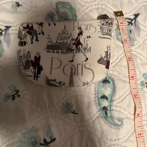 Paris Themed White and Red Coin Purse
